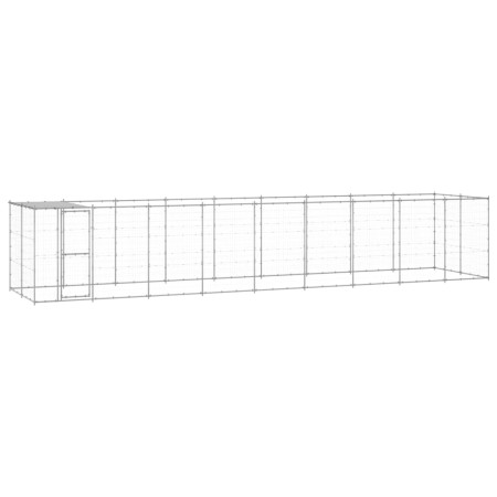 Perrera de exterior de acero galvanizado con techo 21,78 m² | Foro24.es | Tu tienda online para hogar, jardín y más Foro24.es