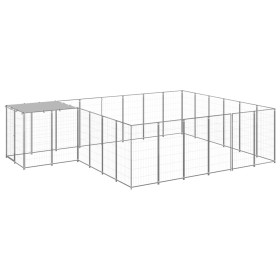 Perrera plateada 12,1 m² acero von , Hundehütten und Zäune - Ref: Foro24-3082220, Preis: 400,03 €, Rabatt: %