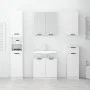 Badezimmerschrank aus weißem Sperrholz, 64,5 x 33,5 x 59 cm von vidaXL, Schließfächer und Lagerschränke - Ref: Foro24-811304,...
