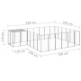 Perrera plateada 12,1 m² acero von , Hundehütten und Zäune - Ref: Foro24-3082220, Preis: 400,03 €, Rabatt: %