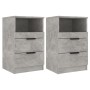 Mesita de noche 2 uds madera contrachapada gris hormigón de , Mesitas de noche - Ref: Foro24-811241, Precio: 103,35 €, Descue...