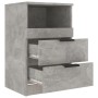 Mesita de noche 2 uds madera contrachapada gris hormigón de , Mesitas de noche - Ref: Foro24-811241, Precio: 103,35 €, Descue...