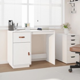 Escritorio de madera maciza de pino blanco 95x50x75 cm by , Desks - Ref: Foro24-820103, Price: 138,52 €, Discount: %