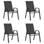 Sillas de jardín apilables 4 unidades textilene negro | Foro24.es | Tu tienda online para hogar, jardín y más Foro24.es