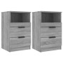 Mesitas de noche 2 uds madera contrachapada gris Sonoma | Foro24.es | Tu tienda online para hogar, jardín y más Foro24.es