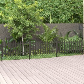 Valla de jardín con postes 3 piezas WPC 614x80 cm by , fenced with pickets - Ref: Foro24-318090, Price: 221,83 €, Discount: %