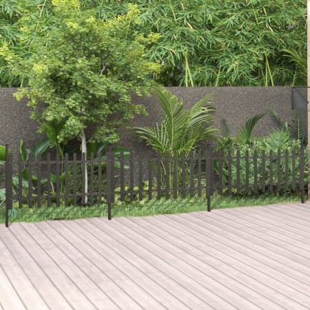 Valla de jardín con postes 3 piezas WPC 614x80 cm by , fenced with pickets - Ref: Foro24-318090, Price: 221,83 €, Discount: %