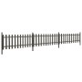 Valla de jardín con postes 3 piezas WPC 614x80 cm by , fenced with pickets - Ref: Foro24-318090, Price: 221,83 €, Discount: %
