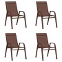 Sillas de jardín apilables 4 unidades textilene marrón | Foro24.es | Tu tienda online para hogar, jardín y más Foro24.es
