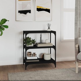Estantería madera contrachapada y acero negro 60x33x70,5 cm by , Bookcases and shelves - Ref: Foro24-819322, Price: 43,03 €, ...