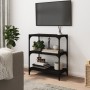Estantería madera contrachapada y acero negro 60x33x70,5 cm by , Bookcases and shelves - Ref: Foro24-819322, Price: 43,03 €, ...