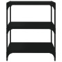 Estantería madera contrachapada y acero negro 60x33x70,5 cm by , Bookcases and shelves - Ref: Foro24-819322, Price: 43,03 €, ...