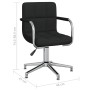 Silla de comedor giratoria tela negro de , Sillas de comedor - Ref: Foro24-3088068, Precio: 86,54 €, Descuento: %