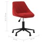 Silla de comedor giratoria de terciopelo vino tinto | Foro24.es | Tu tienda online para hogar, jardín y más Foro24.es