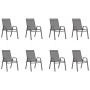 Juego de comedor de jardín 9 piezas gris y negro | Foro24.es | Tu tienda online para hogar, jardín y más Foro24.es