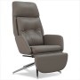 Sillón de relax y reposapiés cuero auténtico y sintético gris von , Sessel - Ref: Foro24-3097745, Preis: 185,74 €, Rabatt: %
