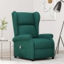 Sillón orejero reclinable eléctrico de tela verde oscuro | Foro24.es | Tu tienda online para hogar, jardín y más Foro24.es