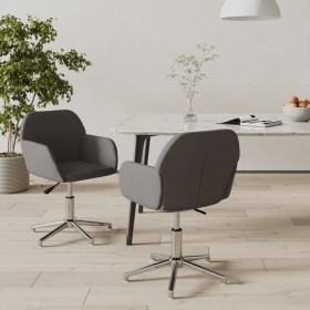 Sillas de comedor giratorias 2 unidades tela gris oscuro by , dining chairs - Ref: Foro24-3103031, Price: 164,51 €, Discount: %