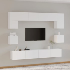 Set de muebles para TV 8 piezas madera contrachapada blanco de , Muebles TV - Ref: Foro24-3114414, Precio: 347,46 €, Descuent...
