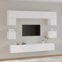 Set de muebles para TV 8 piezas madera contrachapada blanco de , Muebles TV - Ref: Foro24-3114414, Precio: 347,46 €, Descuent...