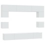 Set de muebles para TV 8 piezas madera contrachapada blanco de , Muebles TV - Ref: Foro24-3114414, Precio: 347,46 €, Descuent...