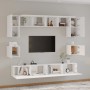 Set de muebles para TV 8 piezas madera contrachapada blanco de , Muebles TV - Ref: Foro24-3114414, Precio: 347,46 €, Descuent...