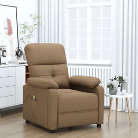 Sillón de masaje eléctrico tela marrón de , Sillones de masaje eléctricos - Ref: Foro24-289676, Precio: 236,22 €