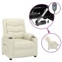 Sillón reclinable eléctrico de cuero sintético crema | Foro24.es | Tu tienda online para hogar, jardín y más Foro24.es