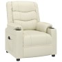 Sillón reclinable eléctrico de cuero sintético crema | Foro24.es | Tu tienda online para hogar, jardín y más Foro24.es