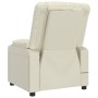 Sillón reclinable eléctrico de cuero sintético crema | Foro24.es | Tu tienda online para hogar, jardín y más Foro24.es