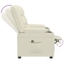 Sillón reclinable eléctrico de cuero sintético crema | Foro24.es | Tu tienda online para hogar, jardín y más Foro24.es