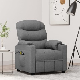 Sillón de masaje eléctrico tela gris claro