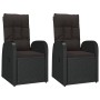 Juego salón jardín 3 pzas madera acacia ratán sintético negro by , Garden sets - Ref: Foro24-3157649, Price: 380,10 €, Discou...