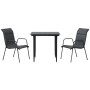 Juego de comedor para jardín 3 piezas acero y textilene negro de , Conjuntos de jardín - Ref: Foro24-3200702, Precio: 177,64 ...