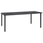 Juego de comedor para jardín 7 piezas acero y textilene negro