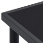Juego de comedor para jardín 7 piezas acero y textilene negro