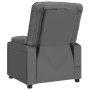 Sillón reclinable eléctrico de cuero sintético gris | Foro24.es | Tu tienda online para hogar, jardín y más Foro24.es