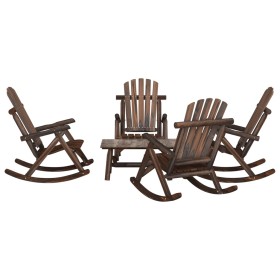 Juego de muebles de jardín 5 piezas madera maciza de abeto de , Conjuntos de jardín - Ref: Foro24-3185532, Precio: 606,33 €, ...