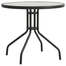 Mesa de jardín bistró de acero gris antracita