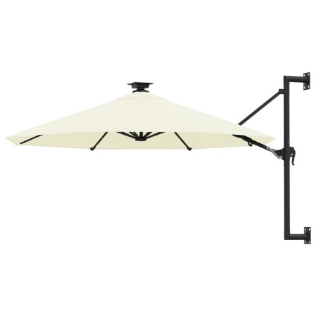 Sombrilla de jardín de pared con luces LED arena 300 cm von , Sonnenschirme - Ref: Foro24-312522, Preis: 119,05 €, Rabatt: %