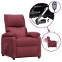 Sillón reclinable eléctrico tela rojo tinto