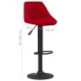 Taburete de cocina de terciopelo color vino tinto by , Kitchen stools - Ref: Foro24-335344, Price: 75,95 €, Discount: %