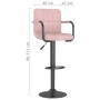 Taburete de cocina de terciopelo rosa | Foro24.es | Tu tienda online para hogar, jardín y más Foro24.es
