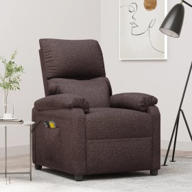 Sillón de masaje eléctrico tela marrón oscuro de , Sillones de masaje eléctricos - Ref: Foro24-3098435, Precio: 244,15 €