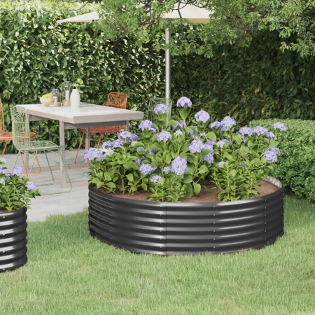Jardinera arriate acero recubierto polvo antracita 140x140x36cm by , Pots and planters - Ref: Foro24-319021, Price: 42,69 €, ...