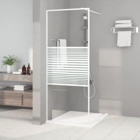 Mampara de ducha vidrio ESG transparente blanco 80x195 cm by , Shower walls and screens - Ref: Foro24-152150, Price: 136,38 €...