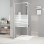Mampara de ducha vidrio ESG transparente blanco 80x195 cm by , Shower walls and screens - Ref: Foro24-152150, Price: 136,38 €...