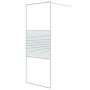 Mampara de ducha vidrio ESG transparente blanco 80x195 cm by , Shower walls and screens - Ref: Foro24-152150, Price: 136,38 €...
