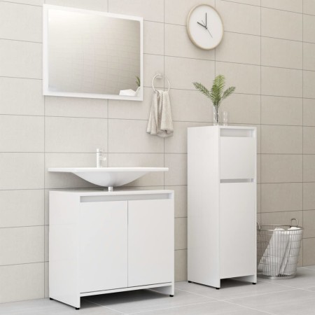 Juego de muebles de baño 3 piezas madera ingeniería blanco | Foro24.es | Tu tienda online para hogar, jardín y más Foro24.es