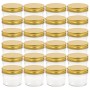 Tarros de mermelada de vidrio tapa dorada 24 uds 110 ml | Foro24.es | Tu tienda online para hogar, jardín y más Foro24.es
